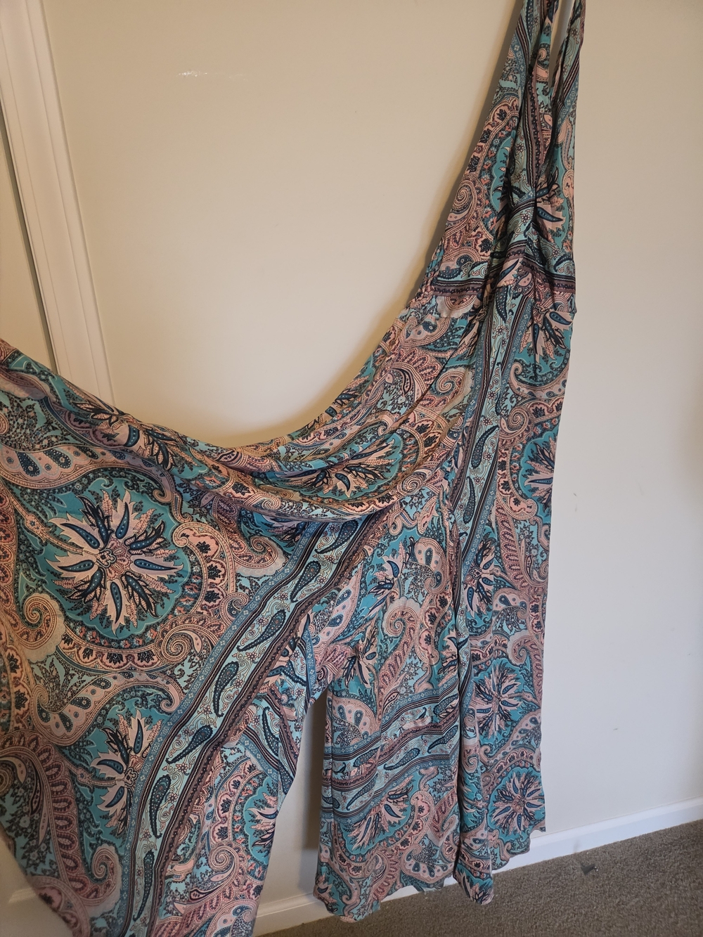 Paisley Halter Wide Leg Jumpsuit